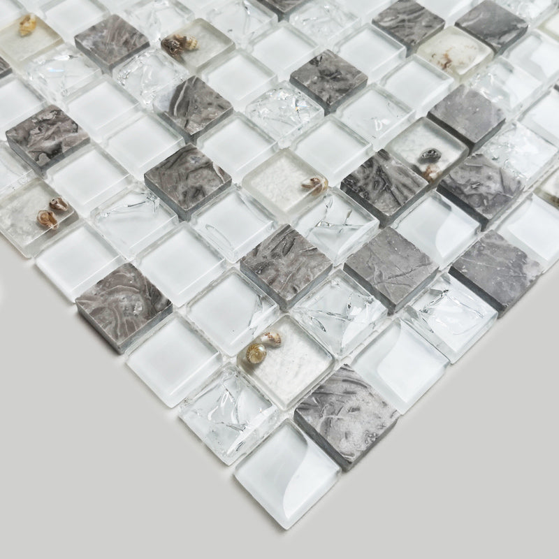 Glass Mosaic Tile Square Shape Wall Tile with Fade Resistant