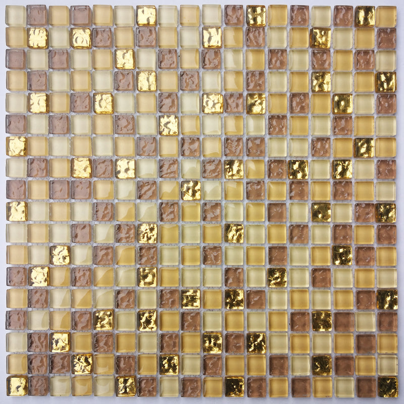 Glass Mosaic Tile Square Shape Wall Tile with Fade Resistant