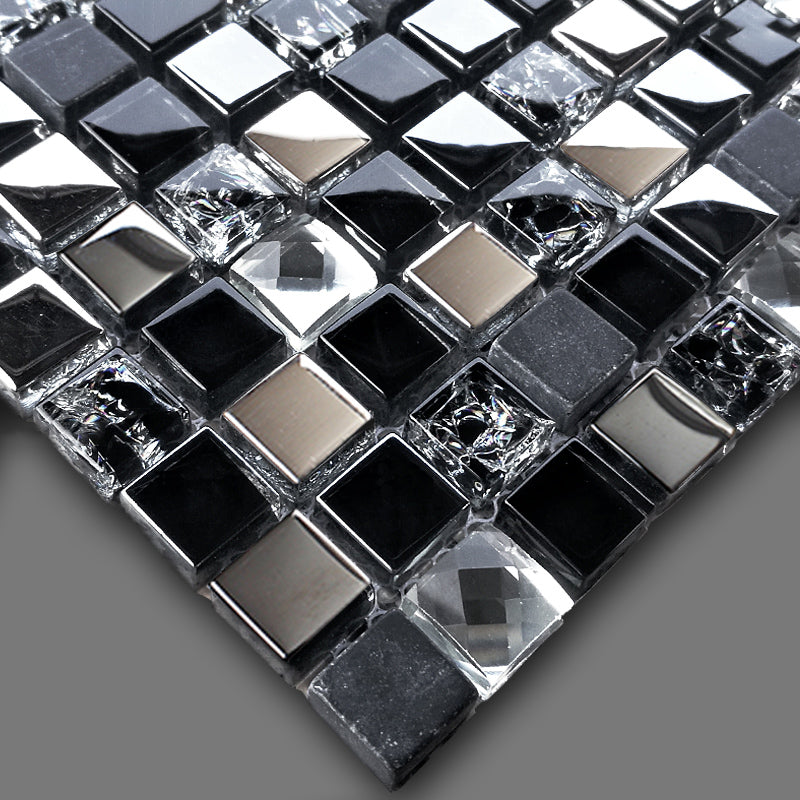 Glass Mosaic Tile Square Shape Wall Tile with Fade Resistant