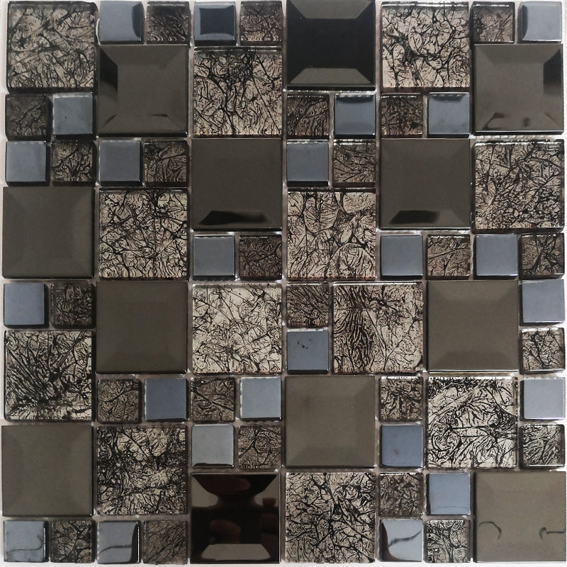 Glass Mosaic Tile Square Shape Wall Tile with Fade Resistant