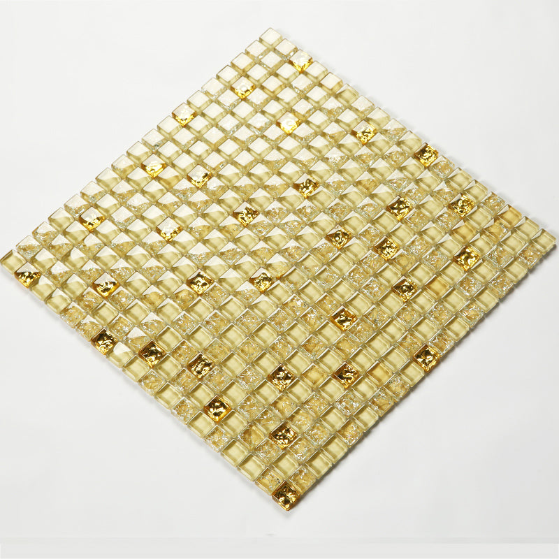 Glass Mosaic Tile Square Shape Wall Tile with Fade Resistant