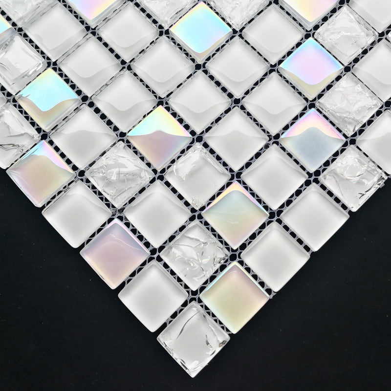 Glass Mosaic Tile Square Shape Wall Tile with Fade Resistant