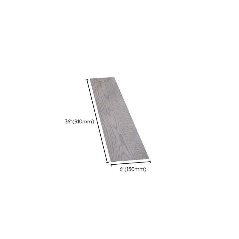 Traditional Side Trim Piece Solid Wood Click-Locking Wire Brushed Hardwood Deck Tiles
