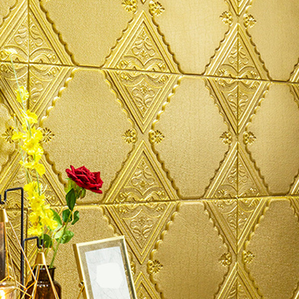 Modern Wall Panels Waterproof 3D Floral Print Peel and Stick Wall Paneling