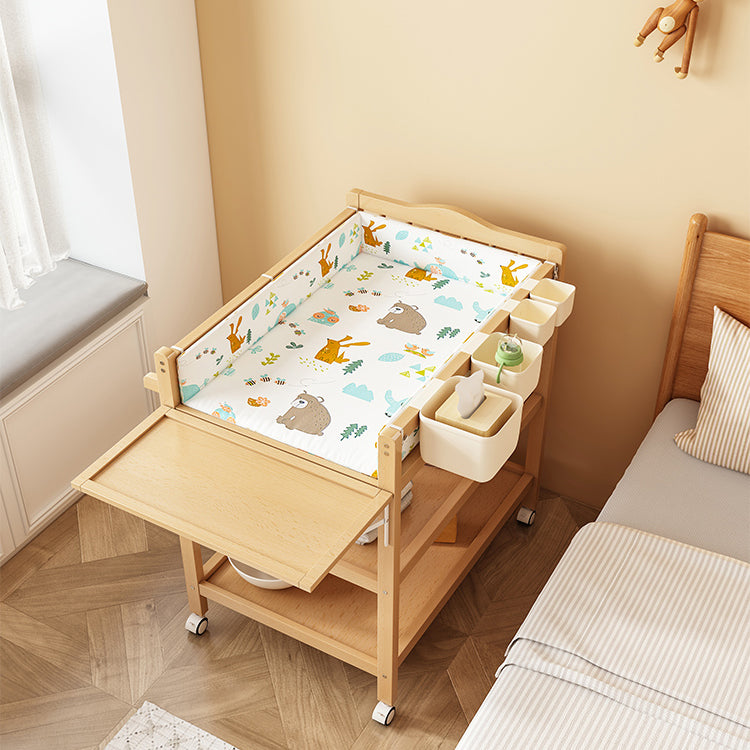 Modern Solid Wood Baby Changing Table Arch Top Changing Table