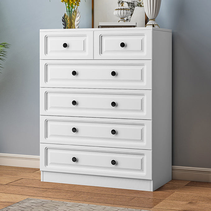 Scandinavian Solid Wood Combo Dresser Kids Nightstand in White