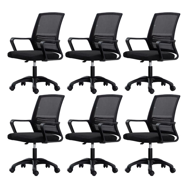 Modern Fixed Arms Conference Chair Mesh Back Desk Chair for Office