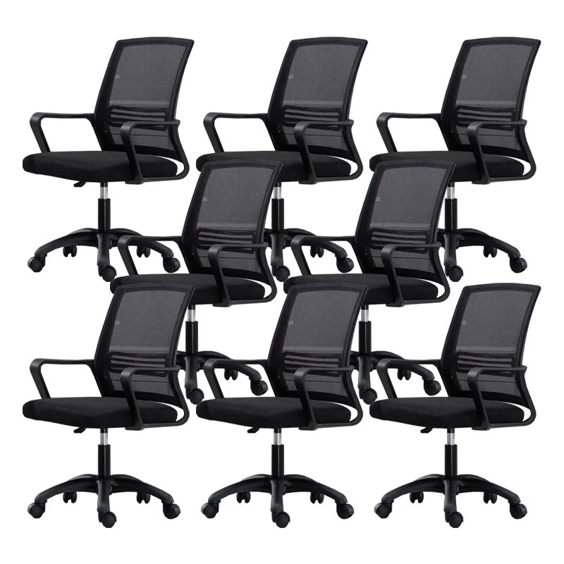 Modern Fixed Arms Conference Chair Mesh Back Desk Chair for Office