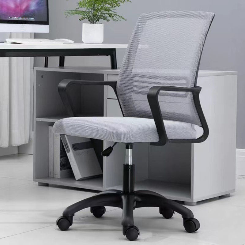 Modern Fixed Arms Conference Chair Mesh Back Desk Chair for Office