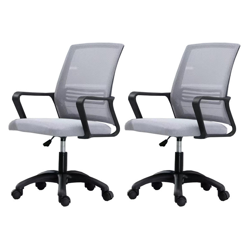 Modern Fixed Arms Conference Chair Mesh Back Desk Chair for Office