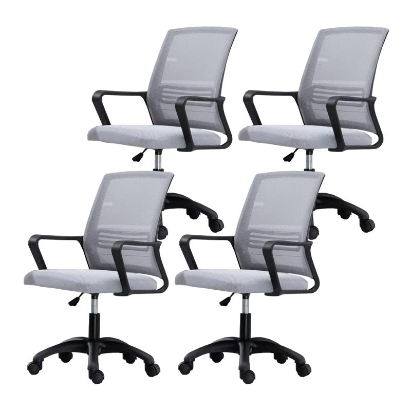 Modern Fixed Arms Conference Chair Mesh Back Desk Chair for Office