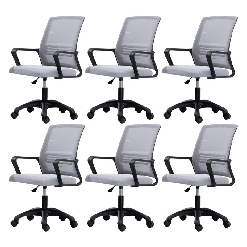 Modern Fixed Arms Conference Chair Mesh Back Desk Chair for Office