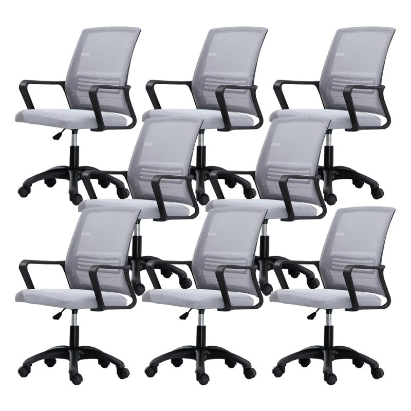 Modern Fixed Arms Conference Chair Mesh Back Desk Chair for Office