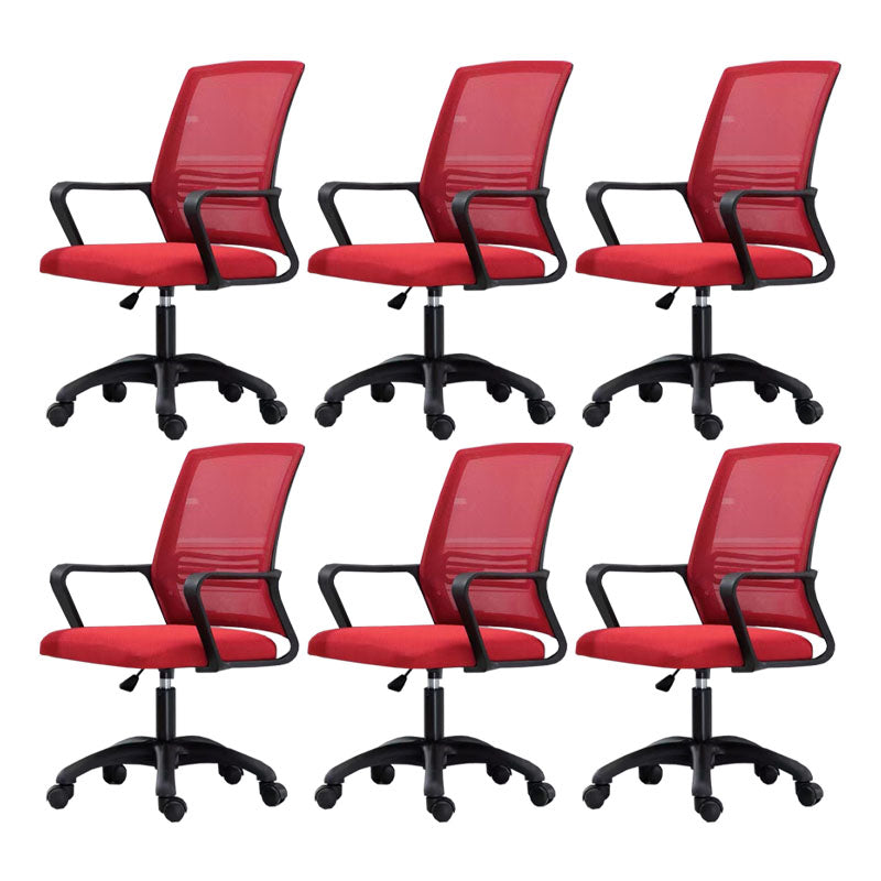 Modern Fixed Arms Conference Chair Mesh Back Desk Chair for Office