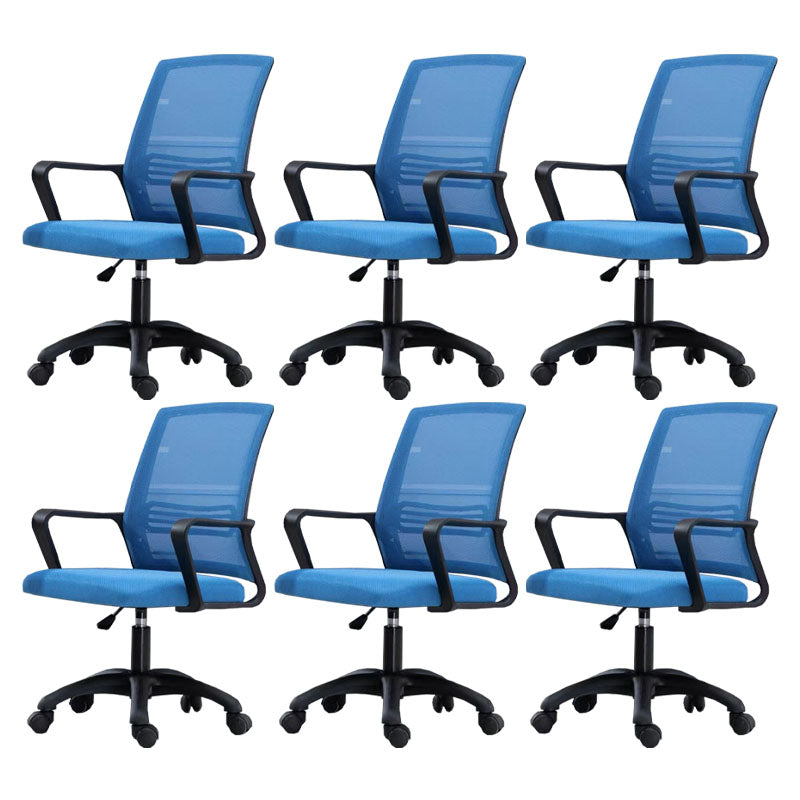 Modern Fixed Arms Conference Chair Mesh Back Desk Chair for Office