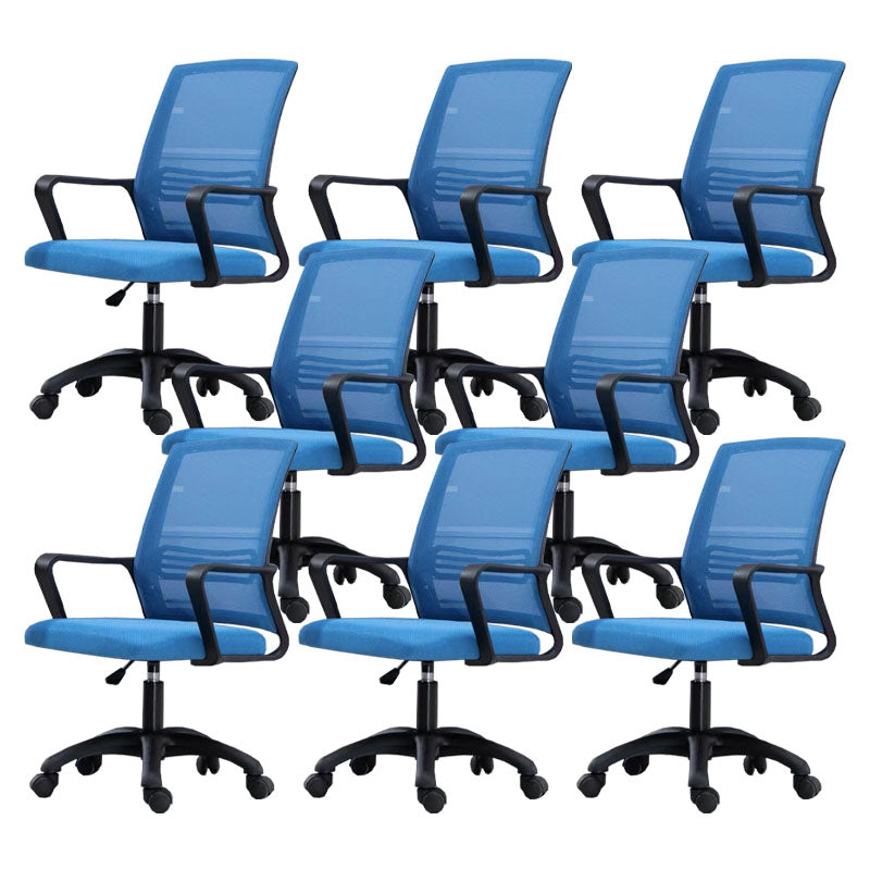 Modern Fixed Arms Conference Chair Mesh Back Desk Chair for Office