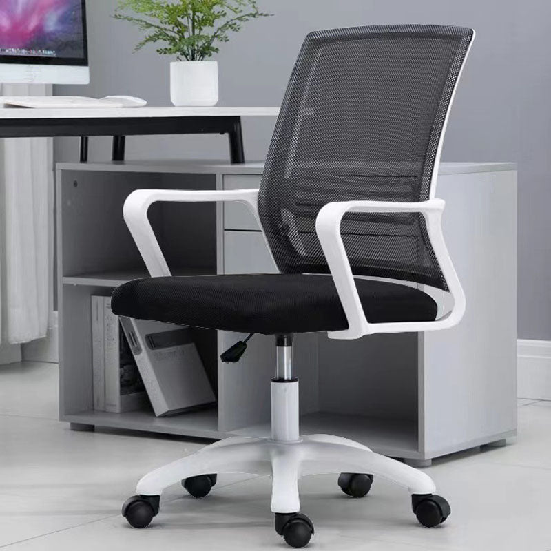 Modern Fixed Arms Conference Chair Mesh Back Desk Chair for Office