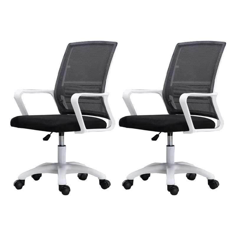 Modern Fixed Arms Conference Chair Mesh Back Desk Chair for Office