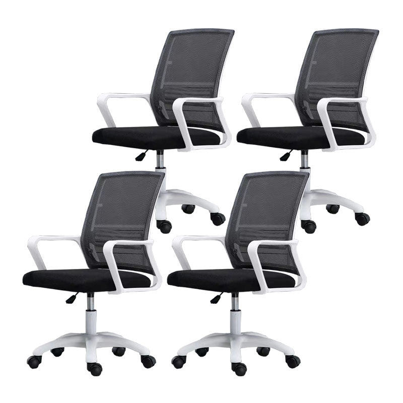 Modern Fixed Arms Conference Chair Mesh Back Desk Chair for Office