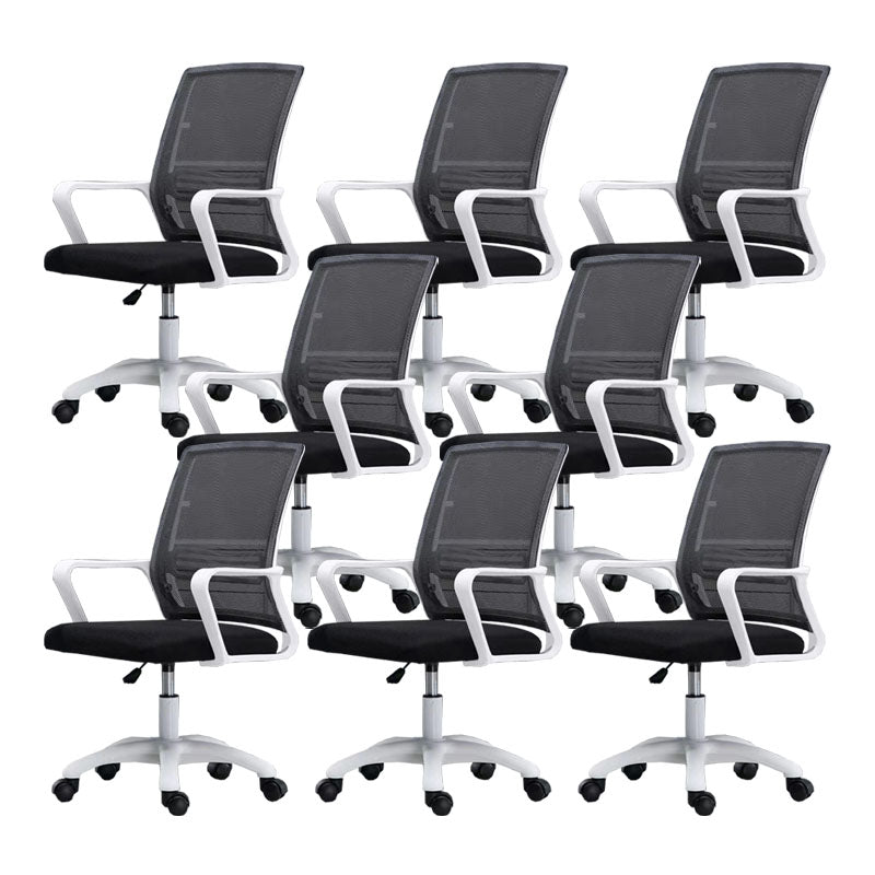 Modern Fixed Arms Conference Chair Mesh Back Desk Chair for Office