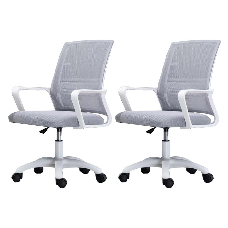 Modern Fixed Arms Conference Chair Mesh Back Desk Chair for Office