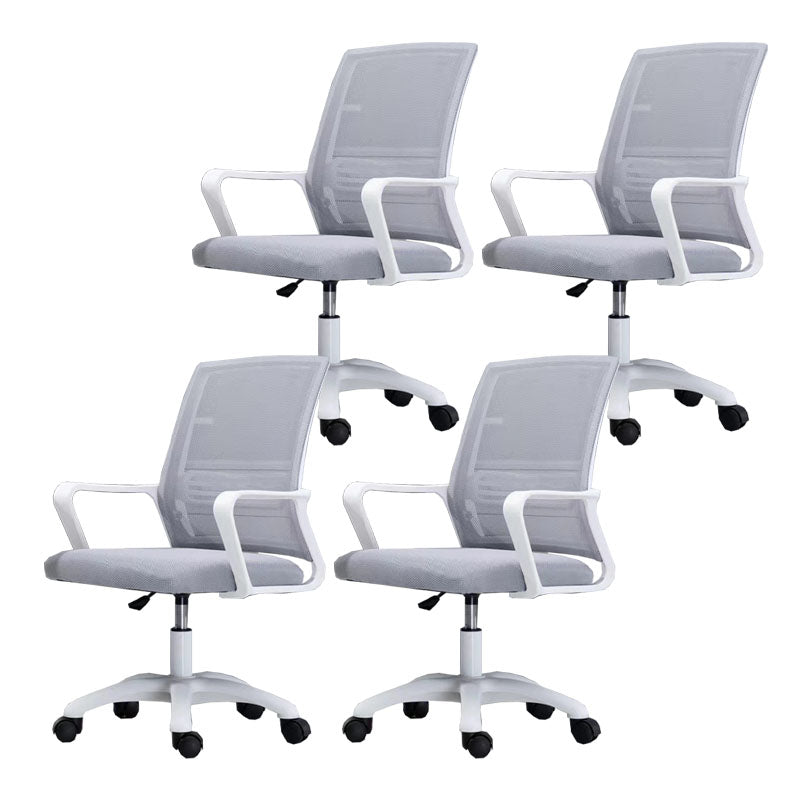 Modern Fixed Arms Conference Chair Mesh Back Desk Chair for Office