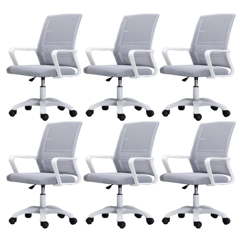 Modern Fixed Arms Conference Chair Mesh Back Desk Chair for Office