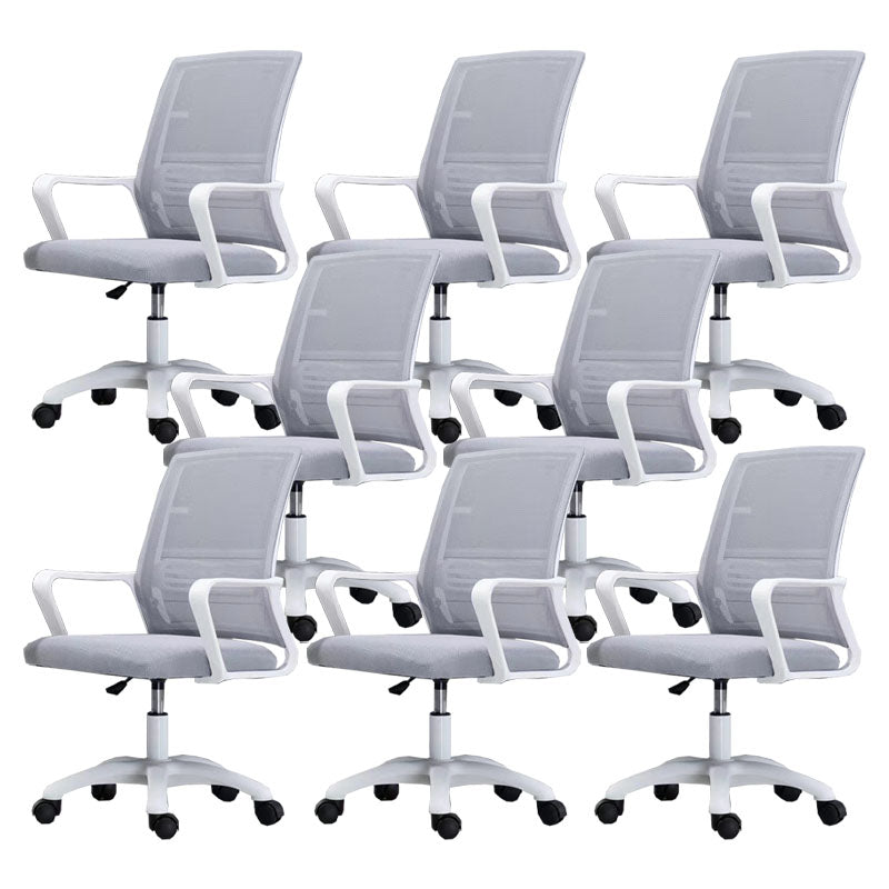 Modern Fixed Arms Conference Chair Mesh Back Desk Chair for Office