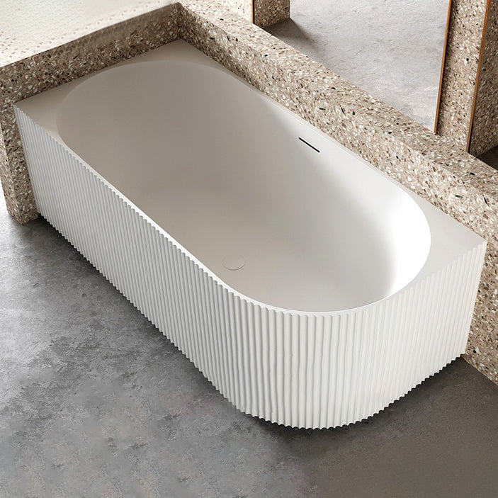 Back to Wall Soaking Bathtub Modern Acrylic Antique Finish Bath Tub