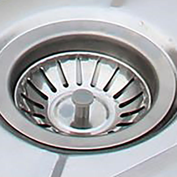 Modern Style Kitchen Sink Rectangle Overflow Hole Detail Kitchen Sink with Soap Dispenser