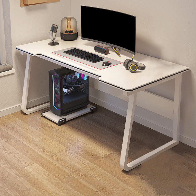 Contemporary Computer Desk Antique Finish Wooden Office Desk with Metal Legs