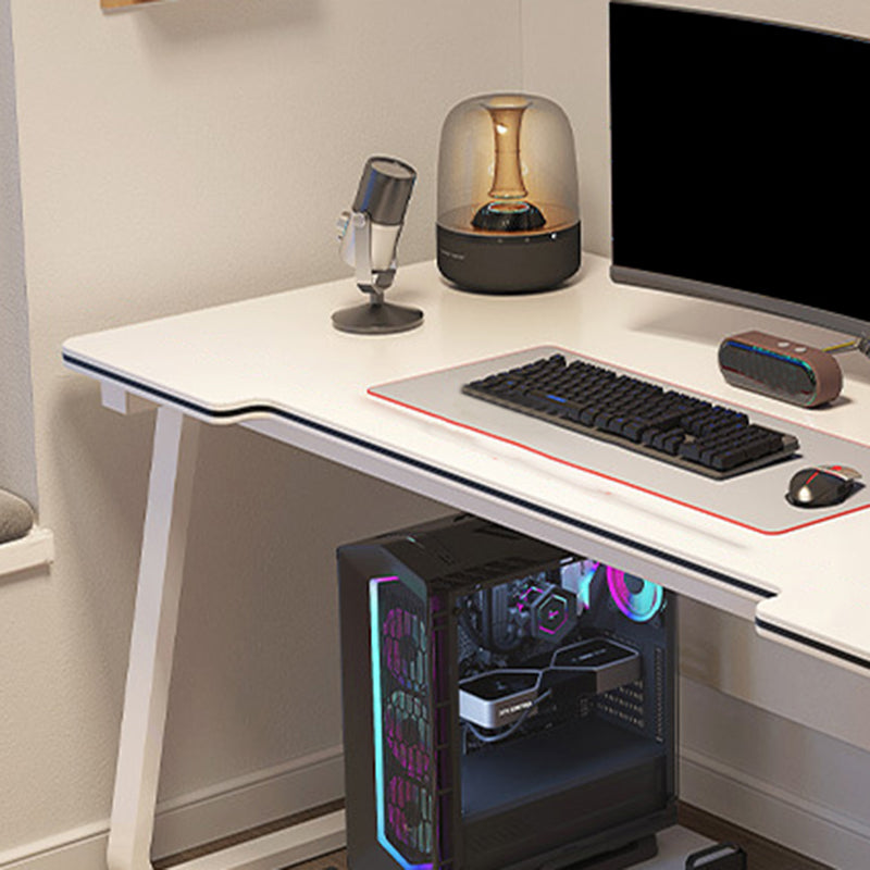 Contemporary Computer Desk Antique Finish Wooden Office Desk with Metal Legs