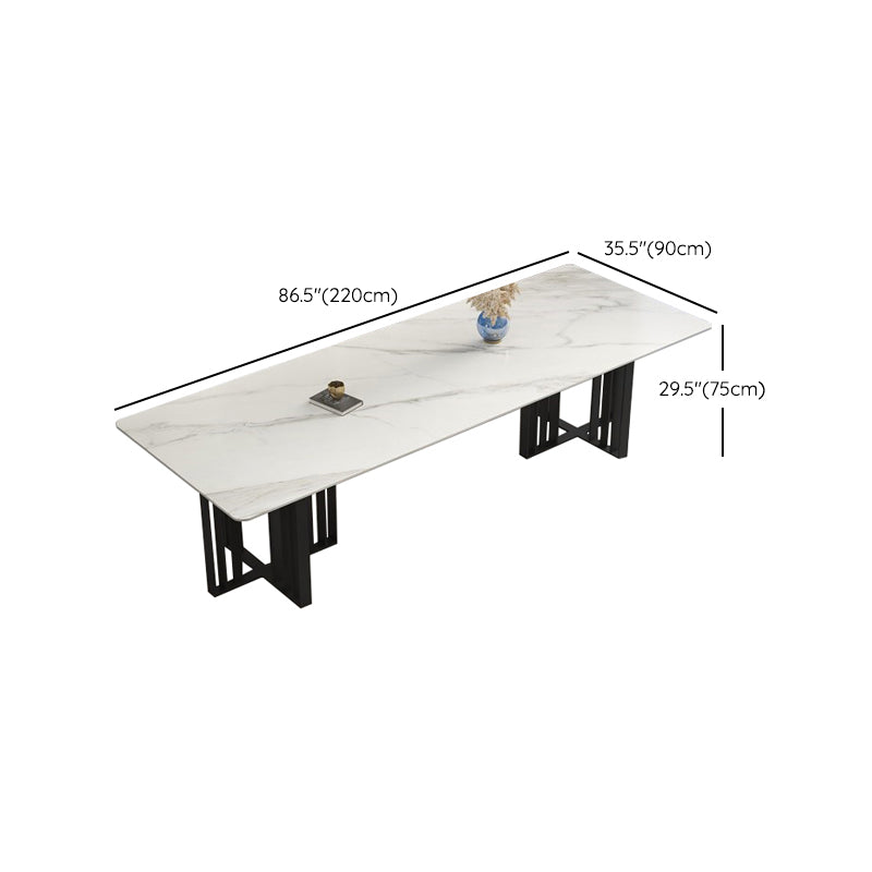 Modern Style Office Desk Rectangular Shape Conference Table with 2 Legs for Office