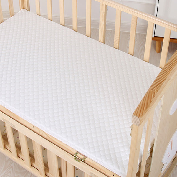 Pine Convertible Baby Crib Height Adjustable Crib with Guardrail