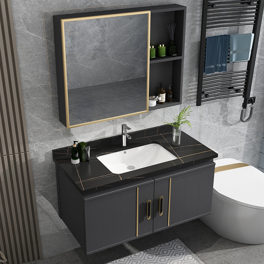 Modern Wall Mount Bathroom Vanity Set Faucet Included Bathroom Vanity