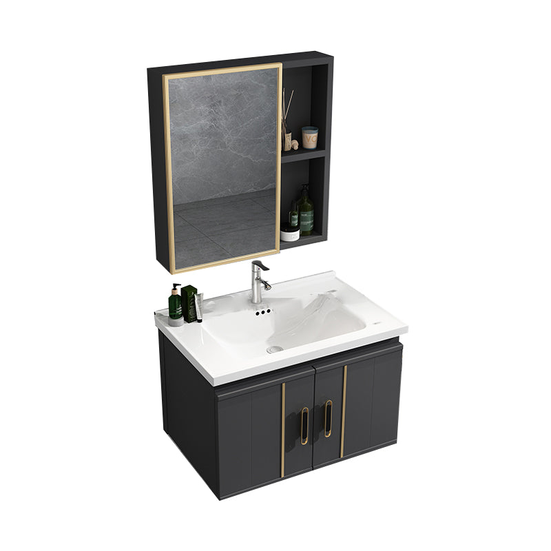 Modern Wall Mount Bathroom Vanity Set Faucet Included Bathroom Vanity