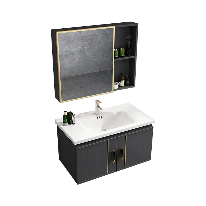 Modern Wall Mount Bathroom Vanity Set Faucet Included Bathroom Vanity