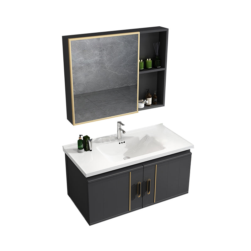 Modern Wall Mount Bathroom Vanity Set Faucet Included Bathroom Vanity