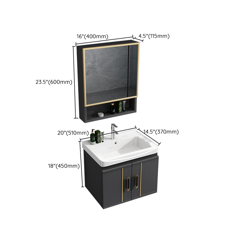 Modern Wall Mount Bathroom Vanity Set Faucet Included Bathroom Vanity