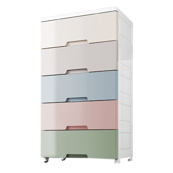 Matte Modern Coat Locker Plastic Glossy Bedroom Armoire with Drawers