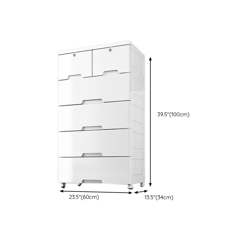 Matte Modern Coat Locker Plastic Glossy Bedroom Armoire with Drawers