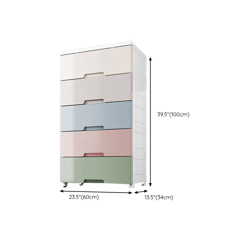 Matte Modern Coat Locker Plastic Glossy Bedroom Armoire with Drawers