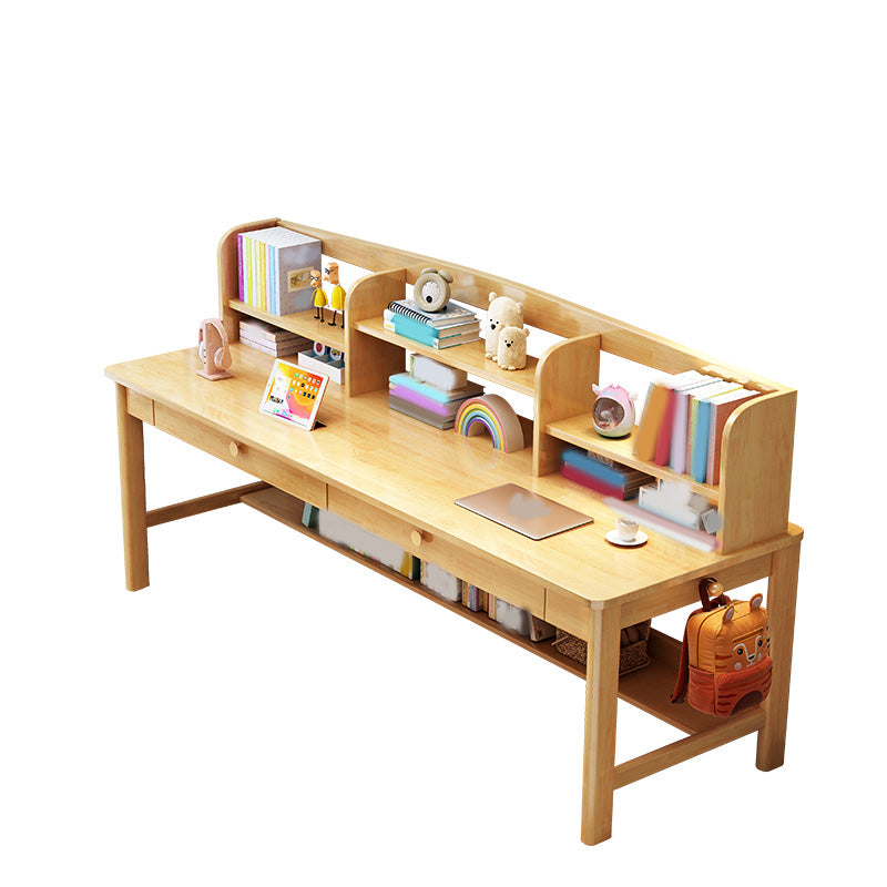 23.6" Width Kids Desk with Storage Drawer Solid Wood Child Desk Writing Desk