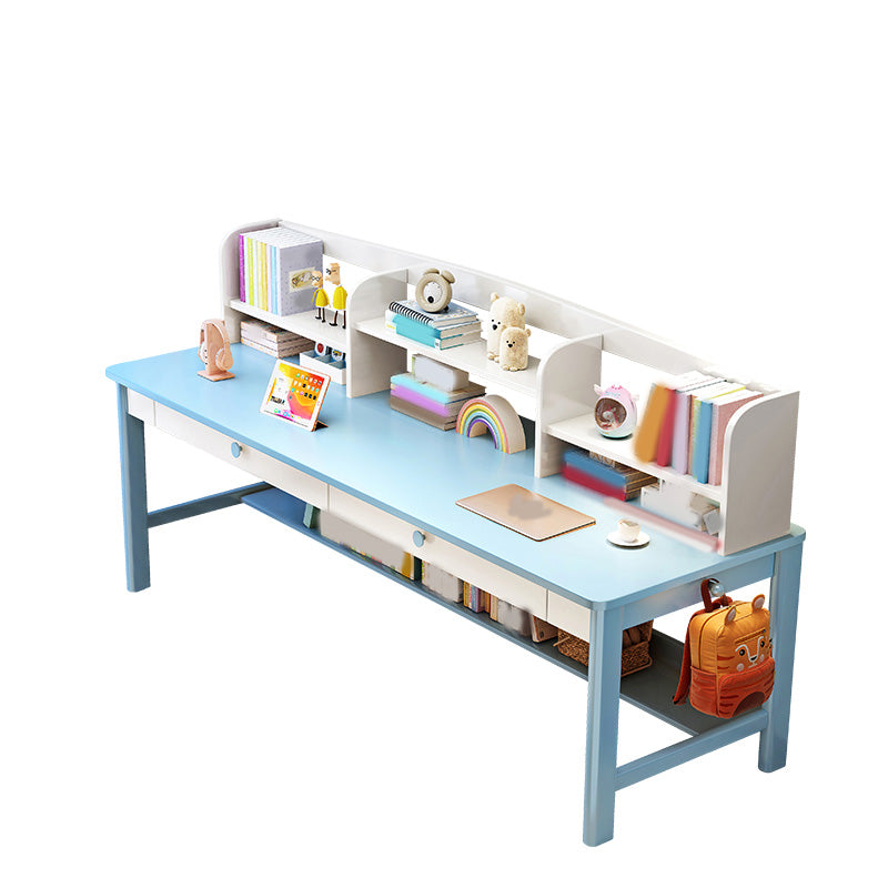 23.6" Width Kids Desk with Storage Drawer Solid Wood Child Desk Writing Desk