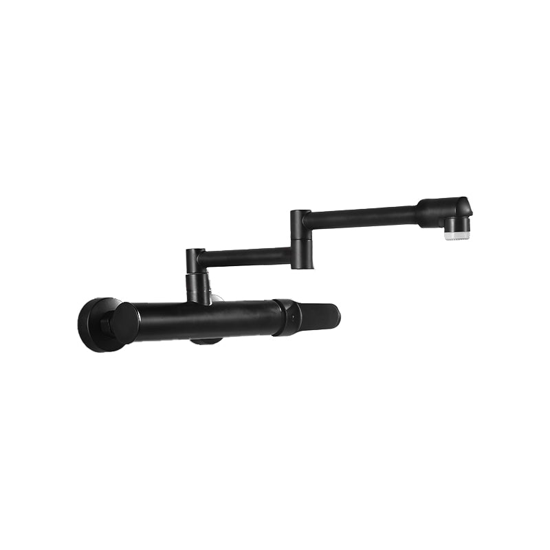 Contemporary 1-Handle Bar Faucet 2 Hole Kitchen Faucet in Black