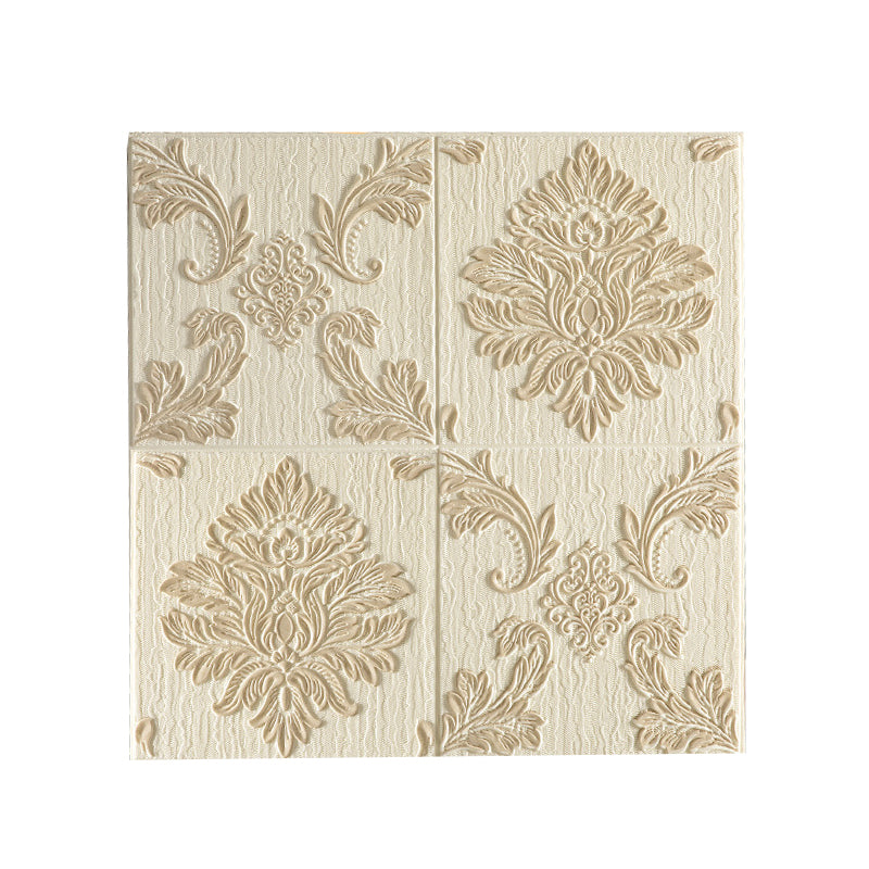 Modern Wall Panel 3D Floral Print Peel and Stick Waterproof Wall Paneling