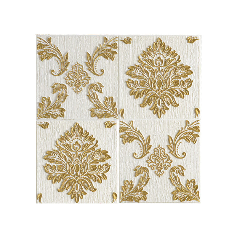 Modern Wall Panel 3D Floral Print Peel and Stick Waterproof Wall Paneling