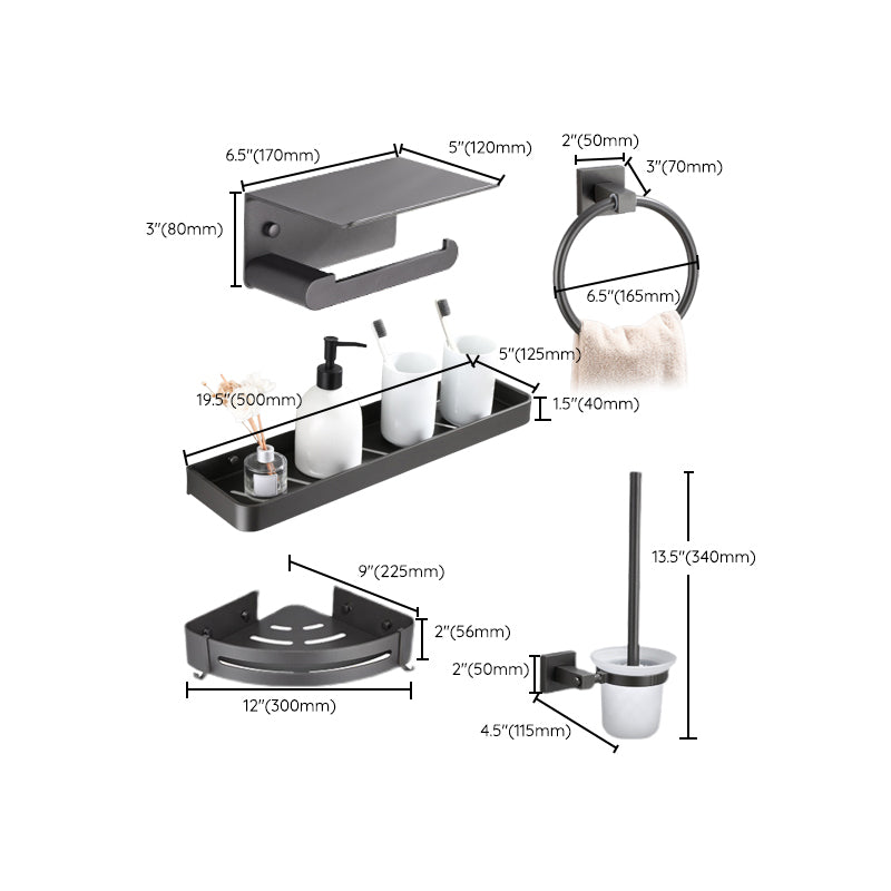 Contemporary Bathroom Accessory As Individual Or As a Set in Metal