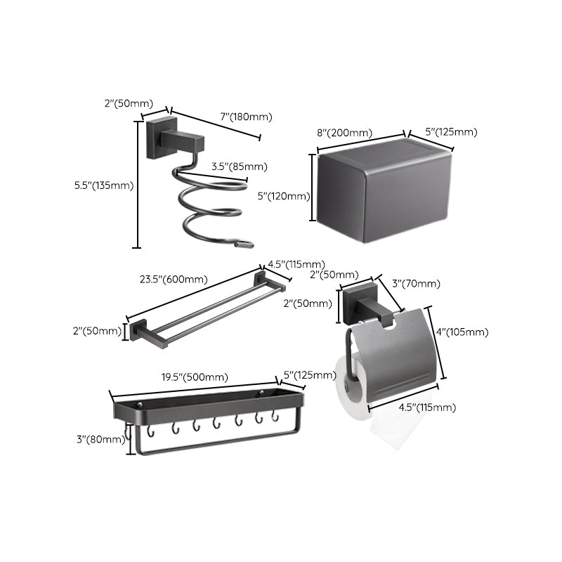 Contemporary Bathroom Accessory As Individual Or As a Set in Metal