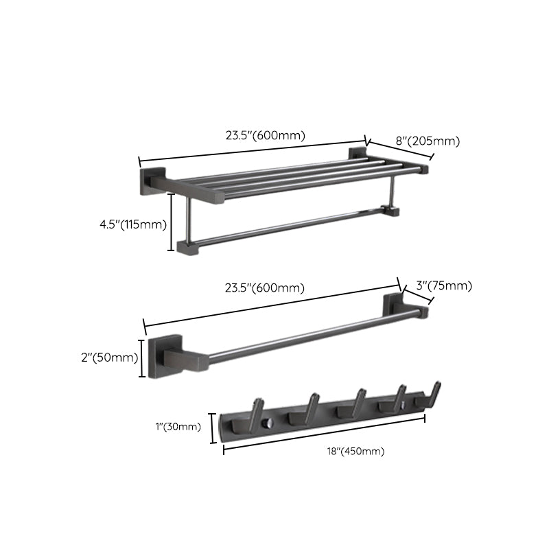 Contemporary Bathroom Accessory As Individual Or As a Set in Metal